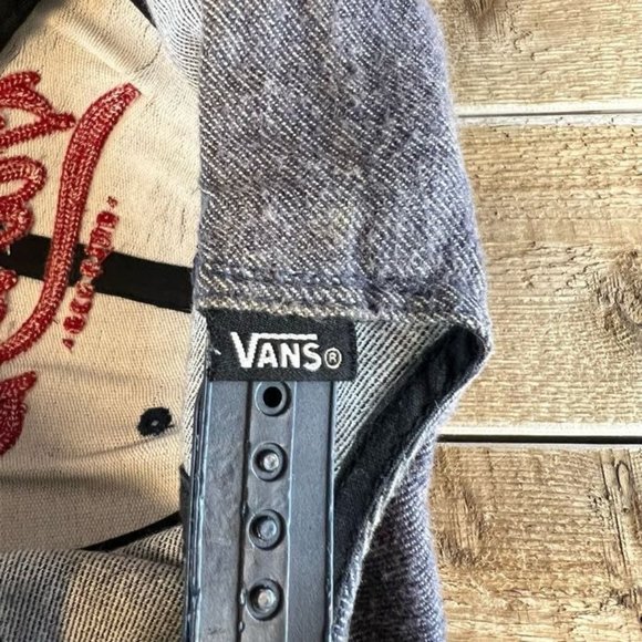 Vans Off The Wall Unisex Cap Genuine Snapback Embroidered Logo Gray Denim OS - Picture 8 of 8